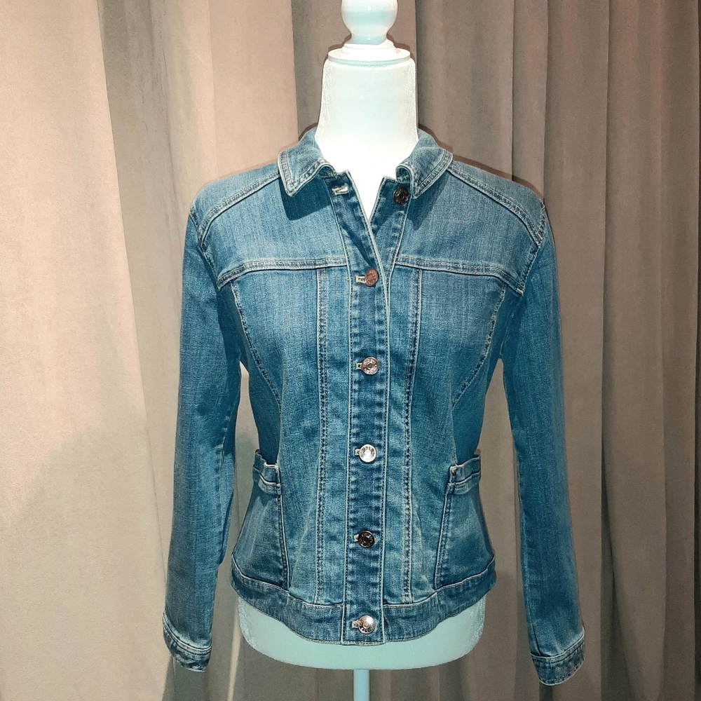 Chico's denim jacket - Picture 3 of 10